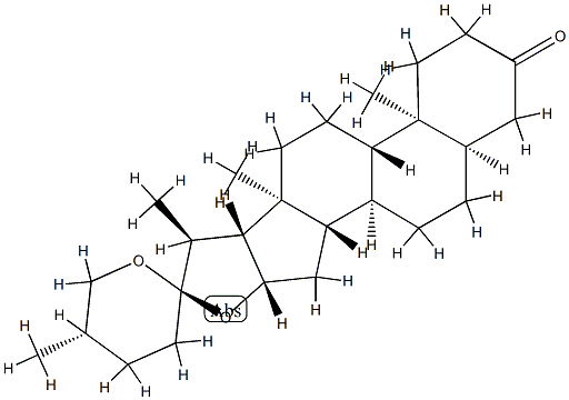 (25S)-5β-Spirostan-3-one 结构式