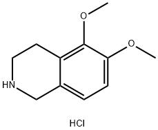 5,6-二甲氧基-1,2,3,4-四氢异喹啉盐酸盐 结构式