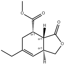 4-Isobenzofurancarboxylicacid,6-ethyl-1,3,3a,4,5,7a-hexahydro-3-oxo-,methylester,(3aR,4S,7aS)-rel-(9CI) 结构式