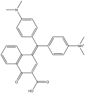N-[4-[(3-Carboxylato-4-hydroxy-1-naphthalenyl)[4-(dimethylamino)phenyl]methylene]-2,5-cyclohexadien-1-ylidene]-N-methylmethanaminium 结构式