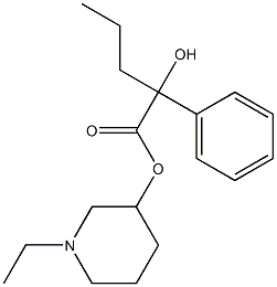 α-Propyl-α-hydroxybenzeneacetic acid 1-ethyl-3-piperidinyl ester 结构式