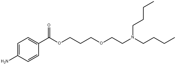 3-[β-(Dibutylamino)ethoxy]propyl=p-aminobenzoate 结构式