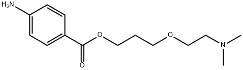 3-[β-(Dimethylamino)ethoxy]propyl=p-aminobenzoate 结构式