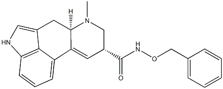 N-Benzyloxy-9,10-didehydro-6-methylergoline-8β-carboxamide 结构式
