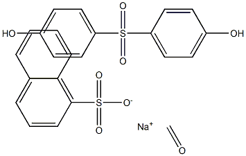 萘磺酸钠盐与P,P'-二羟基二苯砜和甲醛的聚合物 结构式