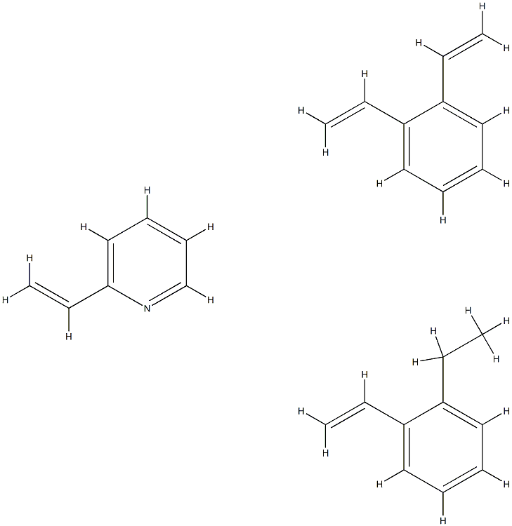 Pyridine, 2-ethenyl-, polymer with diethenylbenzene and ethenylethylbenzene 结构式