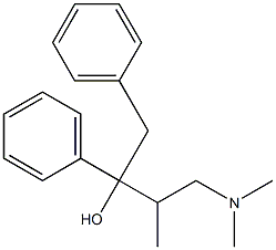 (R*,S*)-(±)-alpha-[2-(dimethylamino)-1-methylethyl]-alpha-phenylphenethyl alcohol 结构式