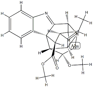 (5S)-4,5-Epoxy-5-methoxy-6α,21α-cyclo-4,5-secoakuammilan-17-oic acid methyl ester 结构式