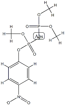 [α,β-Thio]diphosphoric acid α,β,β-trimethyl α-(p-nitrophenyl) ester 结构式