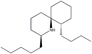 (2S,6R,7β)-7-Butyl-2-pentyl-1-azaspiro[5.5]undecane 结构式