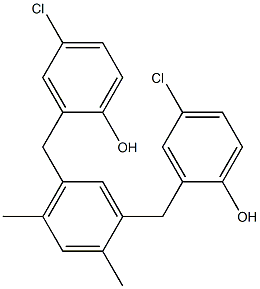 2,2'-(4,6-Dimethyl-1,3-phenylenedimethylene)bis(4-chlorophenol) 结构式