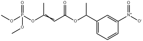 3-(Dimethoxyphosphinyloxy)-2-butenoic acid α-methyl-m-nitrobenzyl ester 结构式