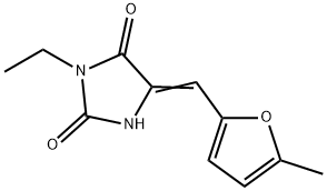 2,4-Imidazolidinedione,3-ethyl-5-[(5-methyl-2-furanyl)methylene]-(9CI) 结构式