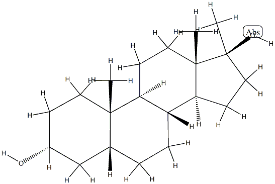 17α-Methyl-5β-androstane-3α,17β-diol 结构式