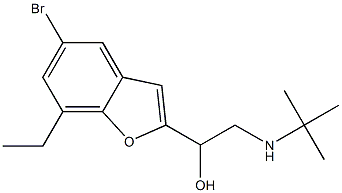 (±)-5-bromo-.alpha.-[[(tert-butyl)amino]methyl]-7-ethyl-2-benzofuranmethanol 结构式