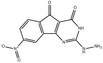 1H-Indeno1,2-dpyrimidine-2,4,5(3H)-trione, 8-nitro-, 2-hydrazone 结构式