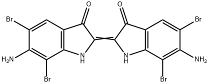 6,6'-Diamino-5,5',7,7'-tetrabromo-Δ2,2'(3H,3'H)-bi[1H-indole]-3,3'-dione 结构式