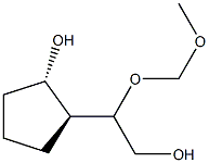 Cyclopentaneethanol, 2-hydroxy--ba--(methoxymethoxy)-, (1S,2S)- (9CI) 结构式