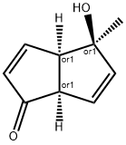 1(3aH)-Pentalenone, 4,6a-dihydro-4-hydroxy-4-methyl-, (3aR,4S,6aR)-rel- (9CI) 结构式