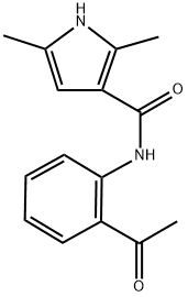 1H-Pyrrole-3-carboxamide,N-(2-acetylphenyl)-2,5-dimethyl-(9CI) 结构式