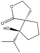 2-Oxaspiro[4.4]nonan-1-one,6-hydroxy-6-(1-methylethyl)-,(5R,6S)-rel-(9CI) 结构式