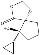 2-Oxaspiro[4.4]nonan-1-one,6-cyclopropyl-6-hydroxy-,(5R,6S)-rel-(9CI) 结构式