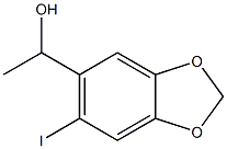 1-(6-碘苯并[D][1,3]二氧杂环戊烯-5-基)乙-1-醇 结构式