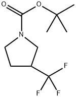 3-(三氟甲基)吡咯烷-1-羧酸叔丁酯 结构式