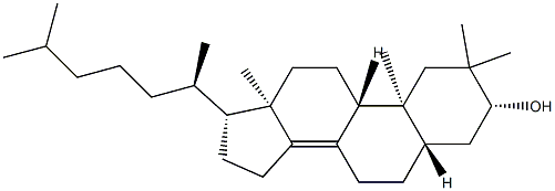 2,2-Dimethyl-5α-cholest-8(14)-en-3β-ol 结构式