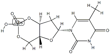 [(2R,5R)-5-(5-methyl-2,4-dioxo-pyrimidin-1-yl)-2,5-dihydrofuran-2-yl]methox 结构式