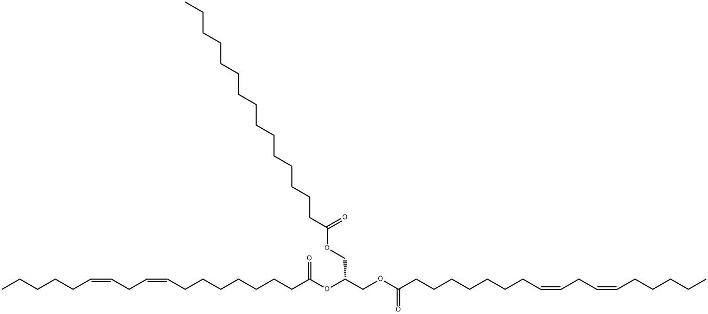 SESAME OIL RELATED COMPOUND B (6 MG/VIAL; 3 VIALS) (1,2-DILINOLEOYL-3-PALMITOYL-RAC-GLYCEROL, PLL) 结构式