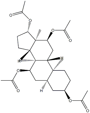 5β-Androstane-3α,7α,12α,17β-tetrol tetraacetate 结构式