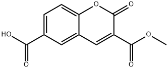 3-Methoxycarbonyl-2-oxo-α-chromene-6-carboxylic acid 结构式