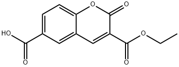 2-氧代-2H-1-苯并吡喃-3,6-二羧酸 3-乙酯 结构式