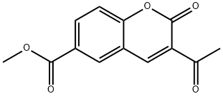 3-Acetyl-2-oxo-α-chromene-6-carboxylic acid methyl ester 结构式