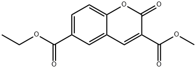 2-Oxo-α-chromene-3,6-dicarboxylic acid 6-ethyl 3-methyl ester 结构式