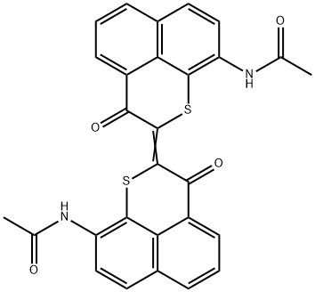 N,N'-(3,3'-Dioxo-Δ2,2'(3H,3'H)-binaphtho[1,8-bc]thiopyran-9,9'-diyl)bis(acetamide) 结构式