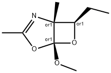 4,6-Dioxa-2-azabicyclo[3.2.0]hept-2-ene,7-ethyl-5-methoxy-1,3-dimethyl-,(1R,5S,7R)-rel-(9CI) 结构式