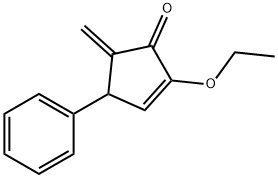 2-Cyclopenten-1-one,2-ethoxy-5-methylene-4-phenyl-(9CI) 结构式