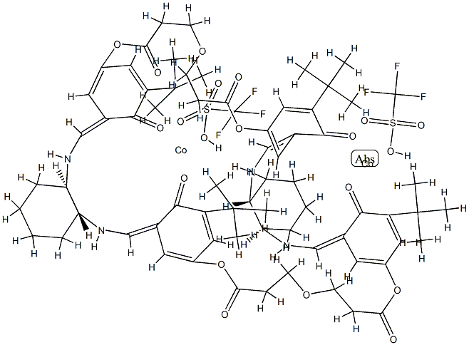 CYCLIC-OLIGOBIS[(1R,2R)-(+)-1,2-CYCLOHEXANEDIAMINO-N,N-BIS(3,3-DI-T-BUTYLSALICYLIDENE)COBALT(III)TRIFLATE]-5,5-BIS(2-CARBOXYETHYL)ETHER 结构式