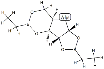 1-O,2-O:3-O,5-O-Bis(ethylboranediyl)-α-D-xylofuranose 结构式