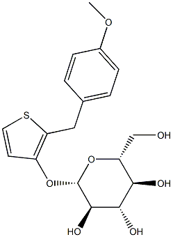 β-D-Glucopyranoside, 2-[(4-Methoxyphenyl)Methyl]-3-thienyl (9CI) 结构式