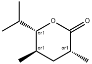 2H-Pyran-2-one,tetrahydro-3,5-dimethyl-6-(1-methylethyl)-,(3R,5R,6S)-rel-(9CI) 结构式