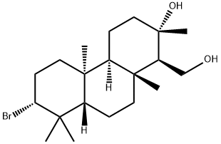 (1R,4aβ,8aα)-Tetradecahydro-7β-bromo-2β-hydroxy-2,4bβ,8,8,10aα-pentamethyl-1α-phenanthrenemethanol 结构式