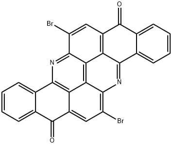 6,14-Dibromobenzo[h]benz[5,6]acridino[2,1,9,8-klmna]acridine-8,16-dione 结构式