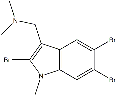 N,N,1-Trimethyl-2,5,6-tribromo-1H-indole-3-methanamine 结构式