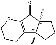 2H-Pentaleno[2,1-b]pyran-8(4bH)-one,3,4,5,6,7,7a-hexahydro-4b-methyl-,(4bR,7aS)-rel-(9CI) 结构式