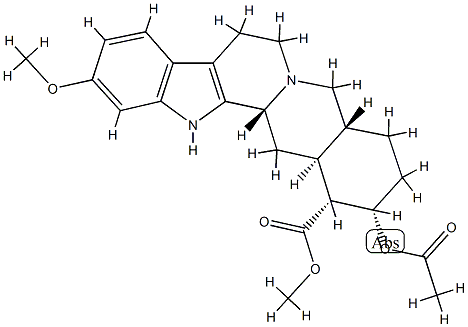 (3β)-17α-(Acetyloxy)-11-methoxyyohimban-16α-carboxylic acid methyl ester 结构式