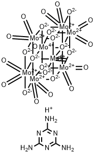 tetrahydrogen molybdate, compound with 1,3,5-triazine-2,4,6-triamine (1:4)  结构式