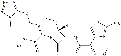 化合物 CEFMENOXIME SODIUM 结构式